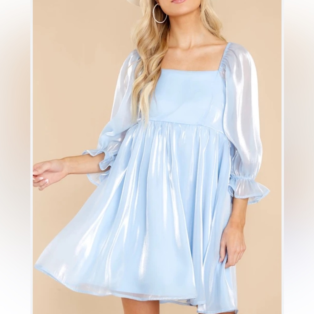 entro organza baby blue dress